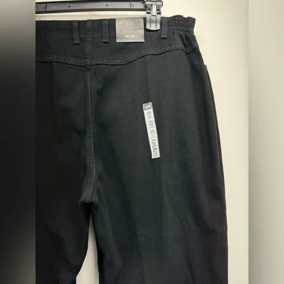 Vintage Lee Size 26W Women’s Black Denim High Rise Side Elastic Jeans NWT - Picture 6 of 9